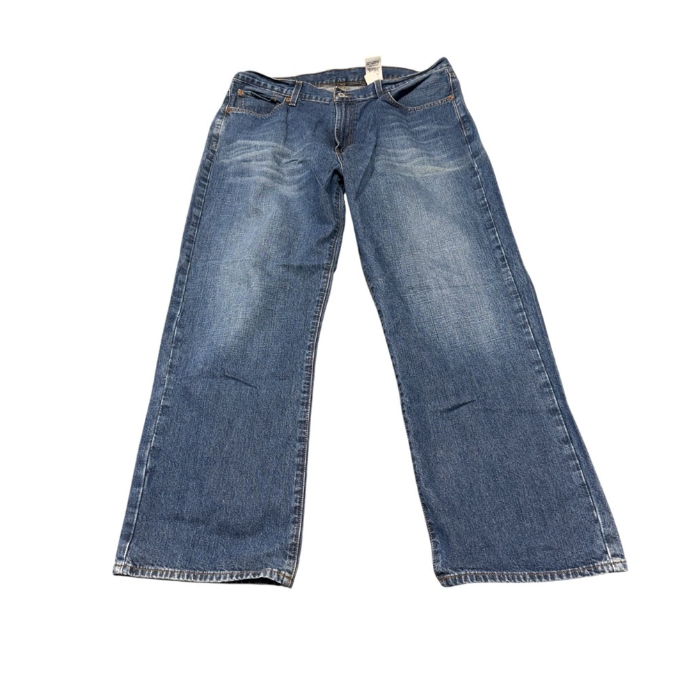 Men's Flare Wide Leg Jeans in Classic Blue